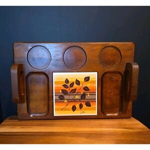 Vtg Retro MCM Himark Serving Tray 1981 Saltera